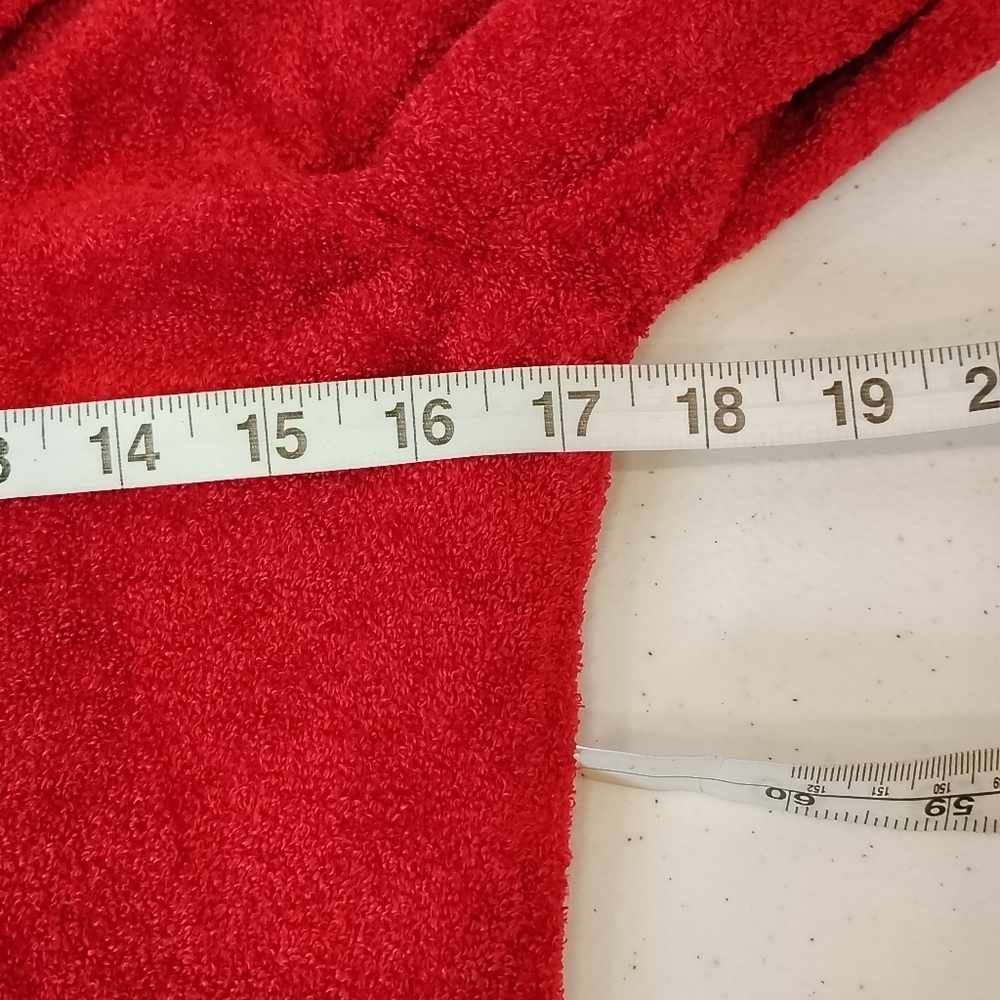 Worthington Sweater Women's Size L Solid Red Cowl Neck Fleece Long Sleeve COZY - Picture 7 of 8